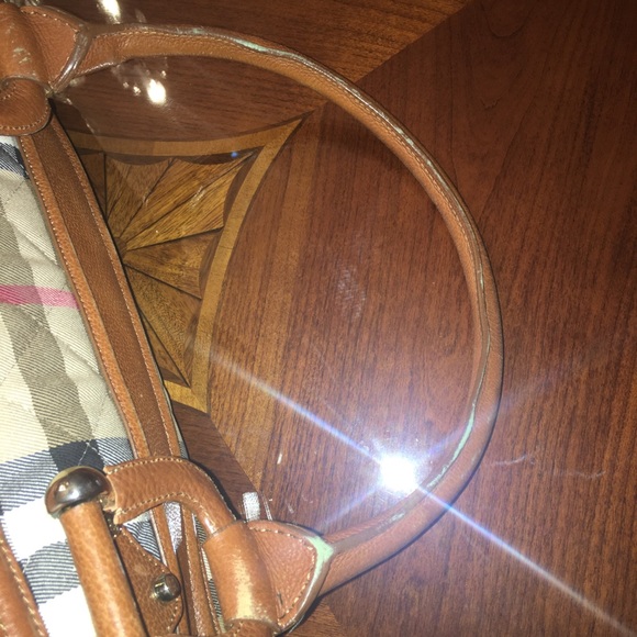 Burberry Chestnut Leather Quilted Manor Satchel - Picture 3 of 9